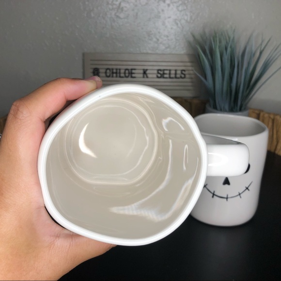 Rae Dunn Spooky Double Sided Mug With Skeleton. - Picture 3 of 5